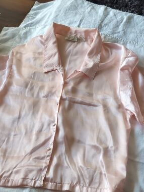 Victoria's Secret Pale Pink Polka Dot Blouse